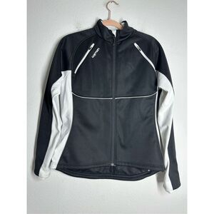 Btwin Women’s Cycling Jacket Full Zip Lined Pockets Sz L See Description
